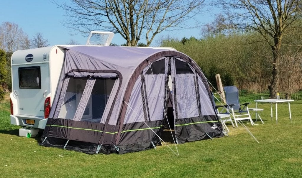 Lichtgewicht voortent, Caravans en Kamperen, Ophalen, Zo goed als nieuw, Polyester, Overige merken