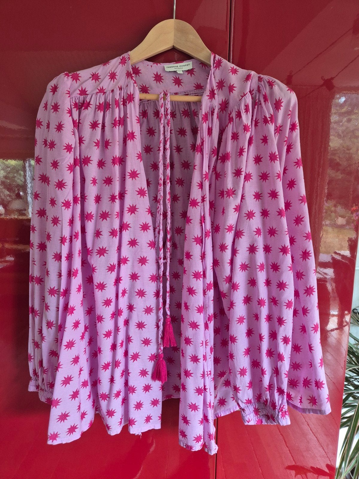 Fabienne Chapot Zoya Blouse Roze Sterren Maat XL, Kleding | Dames, T-shirts, Zo goed als nieuw, Maat 46/48 (XL) of groter, Roze