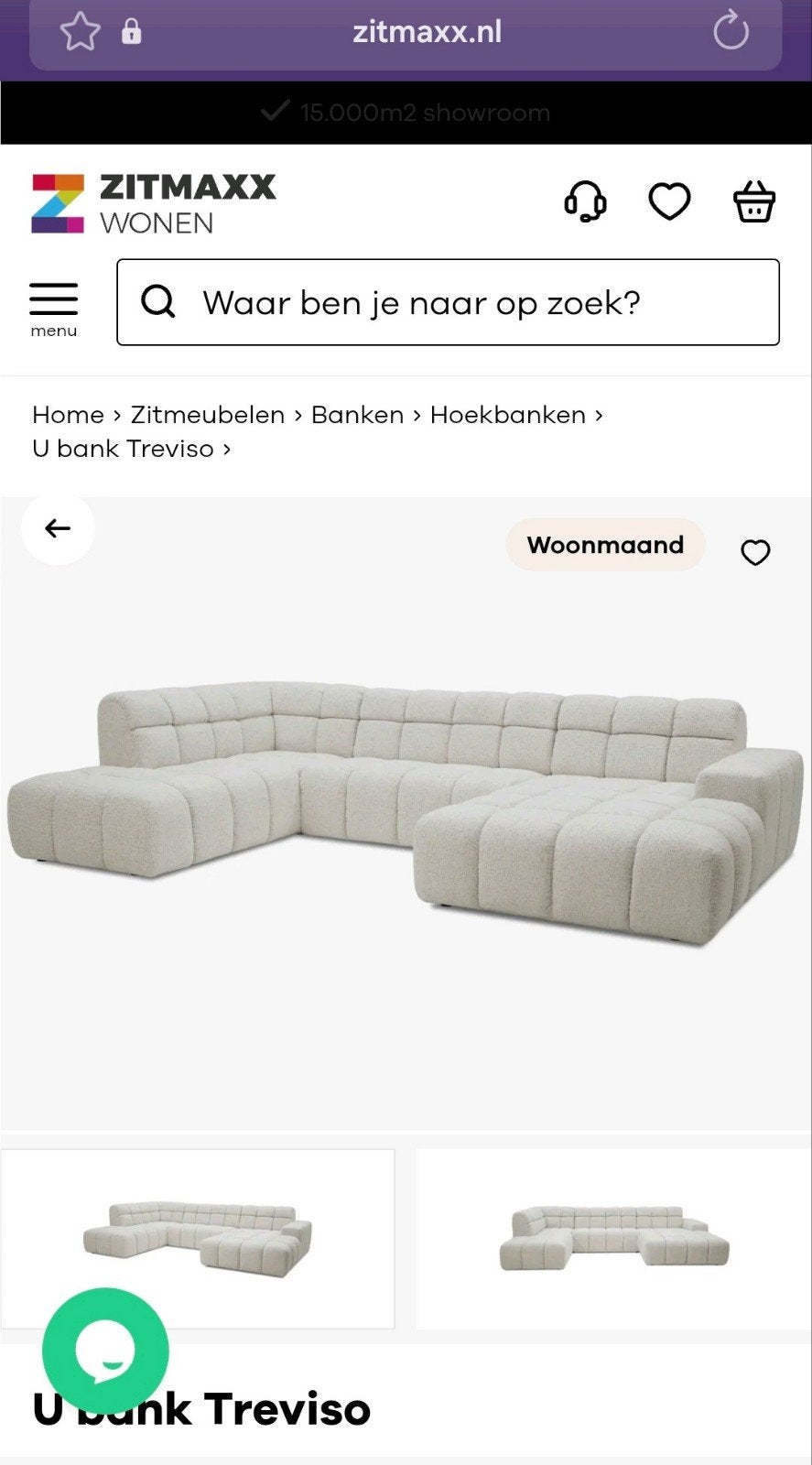 Foto 2 van Zitmaxx Treviso U-bank | Nieuw €3.519, nu €2.750