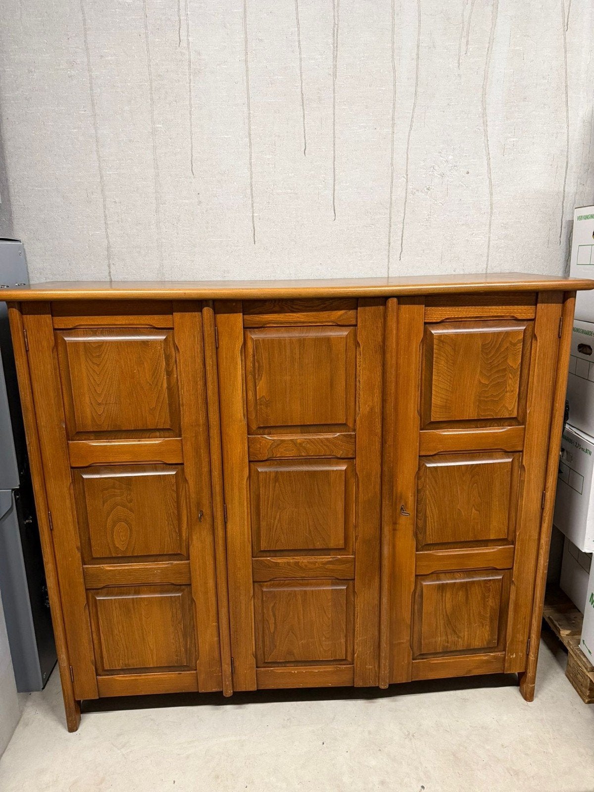 Vintage teakhouten dressoir met besteklade, Ophalen of Verzenden