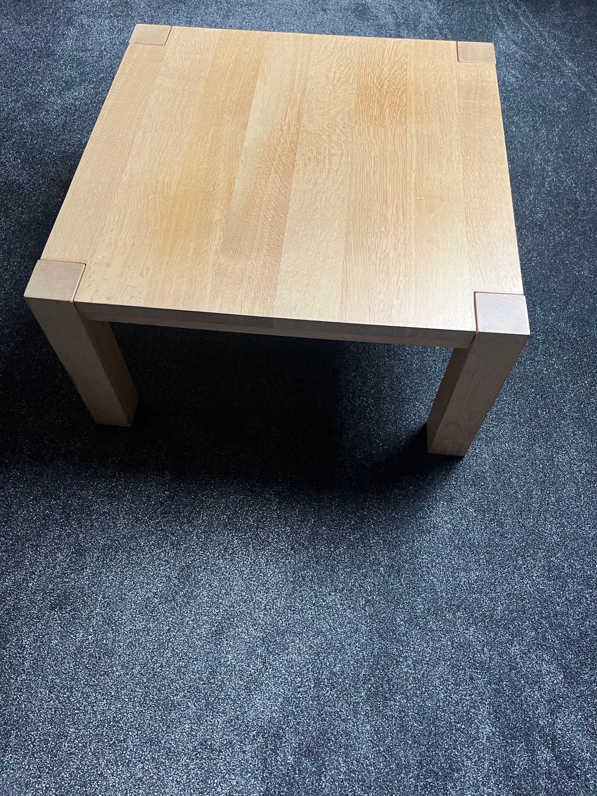 Licht eiken salontafel 70x70x38 cm, Ophalen, Gebruikt, 50 tot 100 cm, 5 – 50