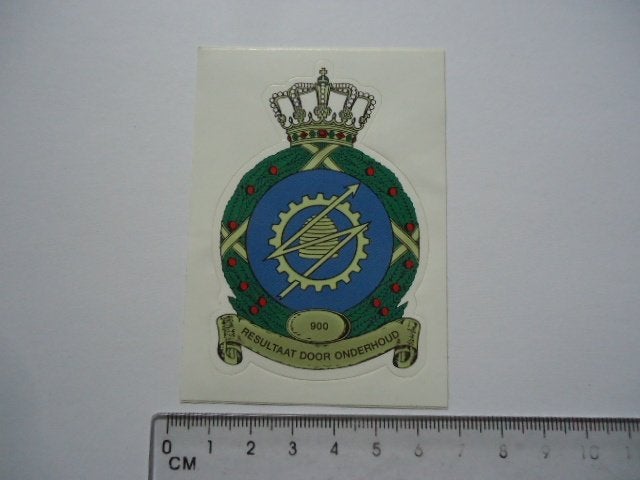 sticker oud Leger KLU Luchtmacht 900 esq squadron f16 schild, Verzamelen, Verzenden, Zo goed als nieuw, Bedrijf of Vereniging