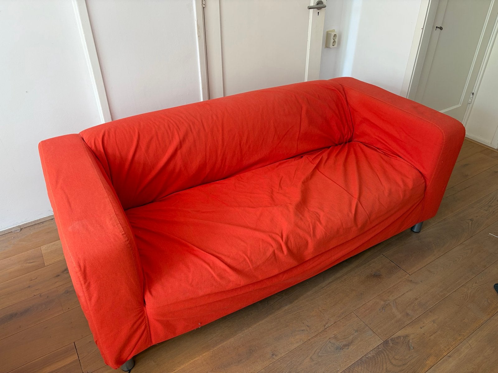 IKEA Klippan bank - 2-zitsbank in oranje, Ophalen, Gebruikt, 150 tot 200 cm, Tweepersoons