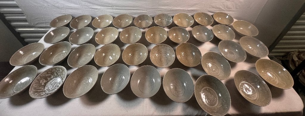 Chinees Song Celadon hoge kommen (37 stuks), Ophalen