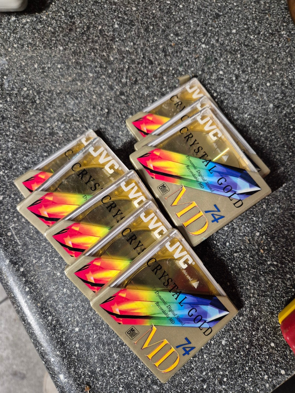 8x JVC Crystal Gold 74 minuten MiniDisc (MD), Audio, Tv en Foto, Walkmans, Discmans en Minidiscspelers, Ophalen of Verzenden, Minidisc-recorder