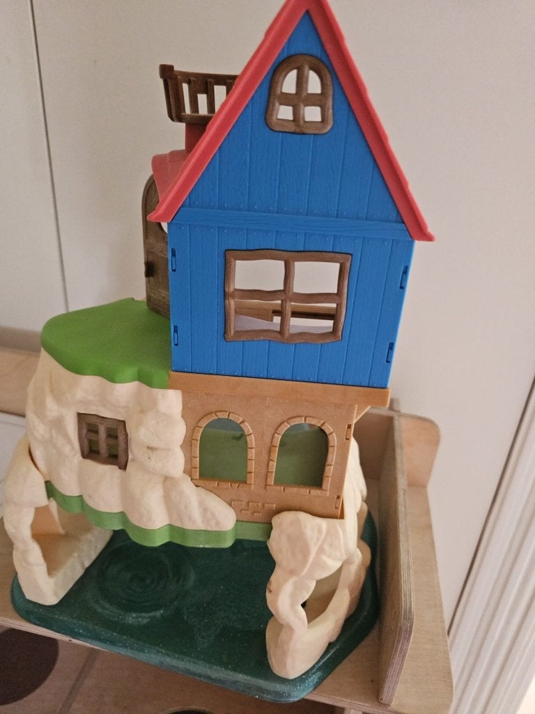 Sylvanian family huis met zwembad, Kinderen en Baby's, Speelgoed | Poppenhuizen, Ophalen, Zo goed als nieuw, Poppenhuis