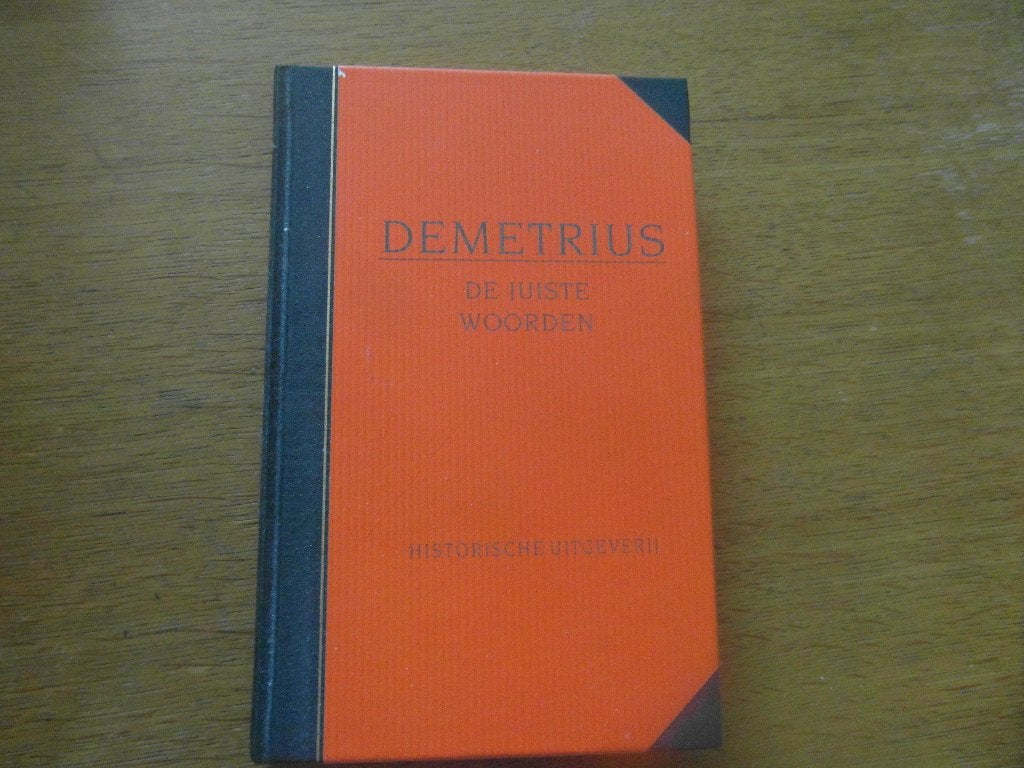 Demetrius De juiste woorden, Ophalen of Verzenden, Nieuw