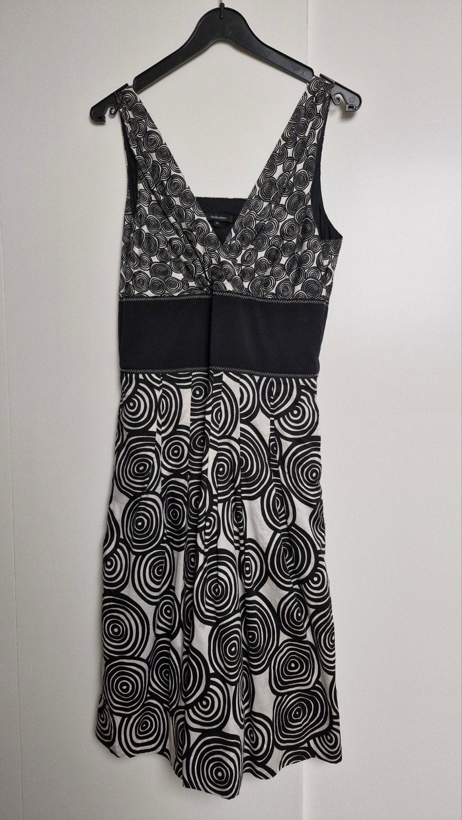 Claudia Sträter jurk zwart-wit, maat M, Maat 38/40 (M), Zwart, Ophalen of Verzenden, Knielengte