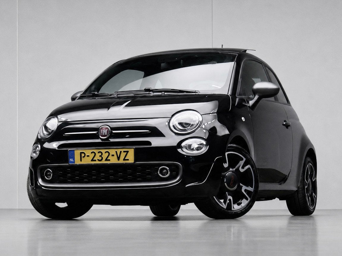 Fiat 500 1.0 Hybrid Sport (SCHUIFDAK,APPLECARPLAY,NAVI,PDC,D, Auto's, Gebruikt, 4 stoelen, Zwart, Origineel Nederlands
