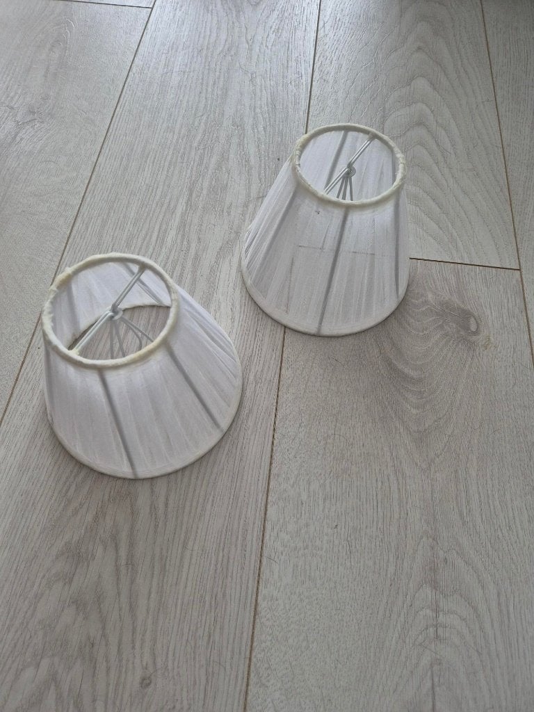 NIEUW Mooie Organza klem lampenkapjes, Huis en Inrichting, Ophalen, Wit, Rond, Nieuw