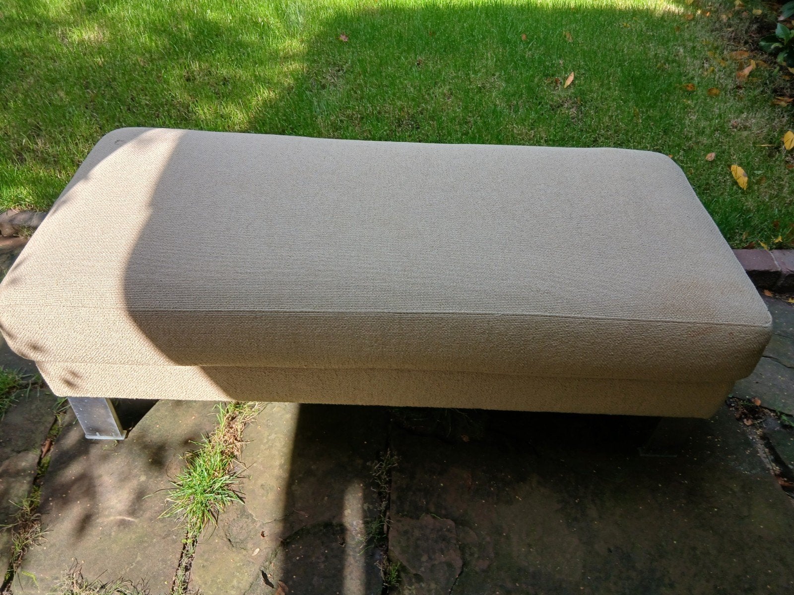 Leolux voetenbank 125lx55bx43h, Huis en Inrichting, Ophalen, Design, 100 tot 125 cm, Metaal