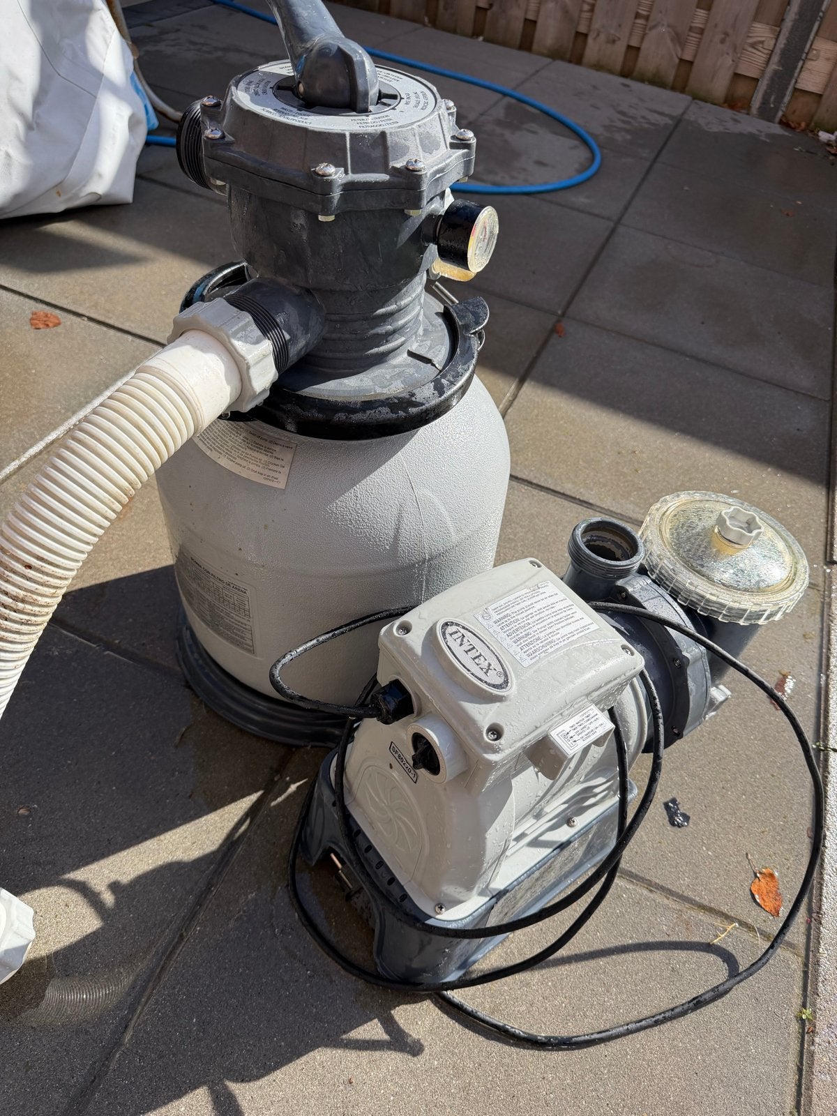 Intex zandfilterpomp SF80220-1 voor zwembad, Tuin en Terras, Ophalen of Verzenden, Gebruikt, Zwembadpomp