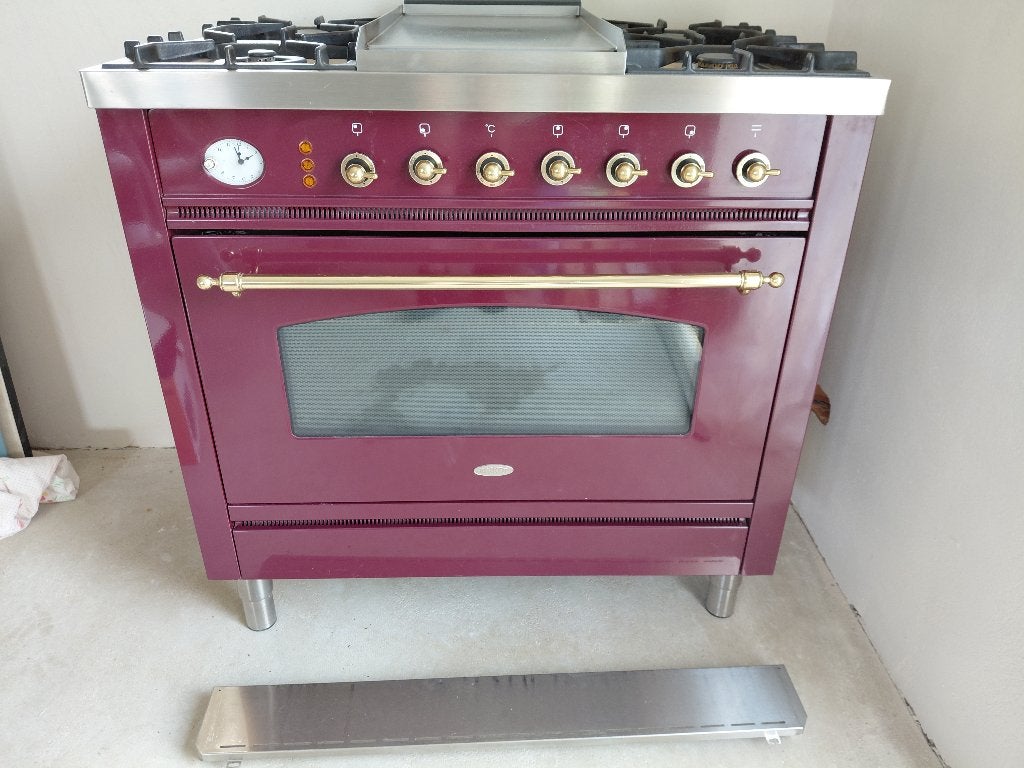 Boretti gasfornuis met grillplaat, Ophalen, Gebruikt, 60 cm of meer, Grill