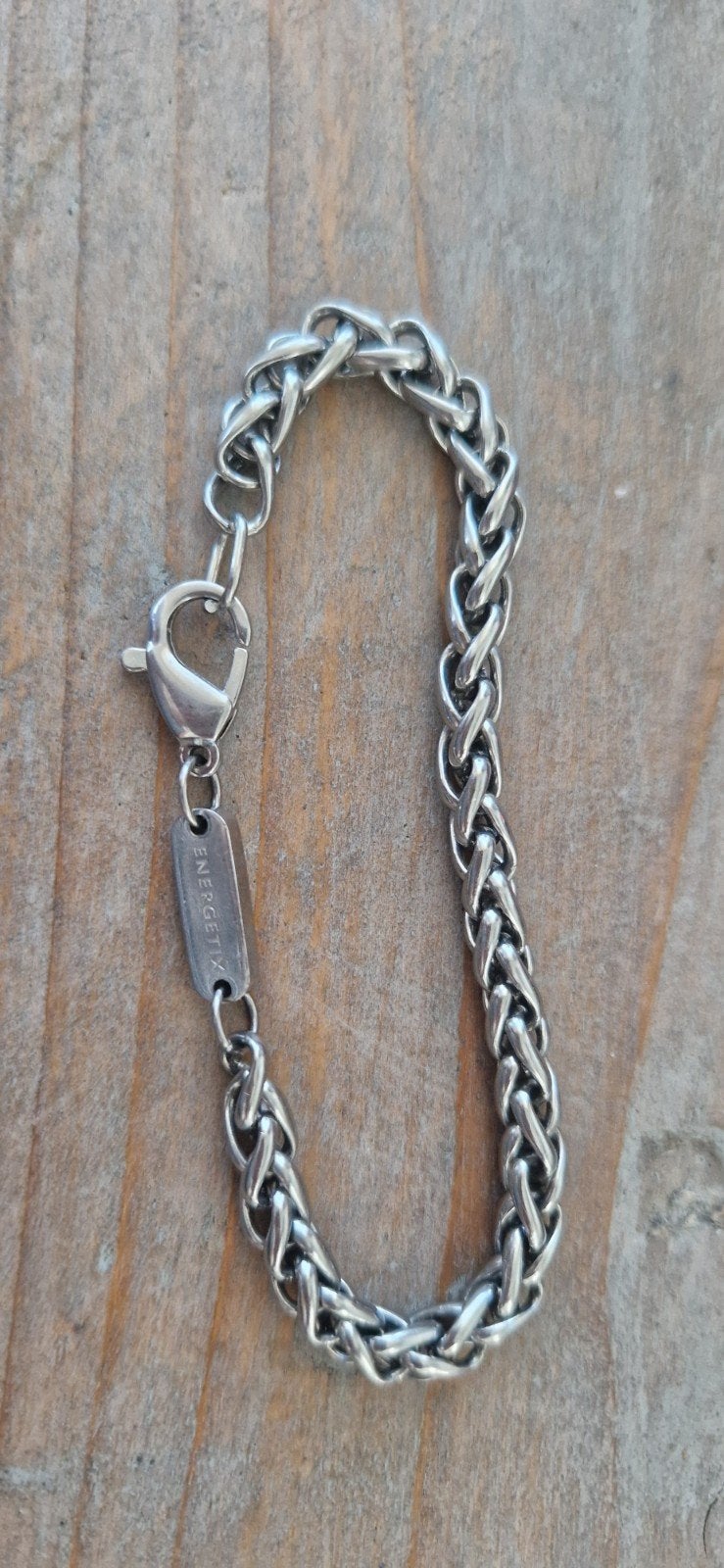 Stalen armband van Energetix, Sieraden, Tassen en Uiterlijk, Armbanden, Ophalen of Verzenden, Gebruikt, Zilver, Staal