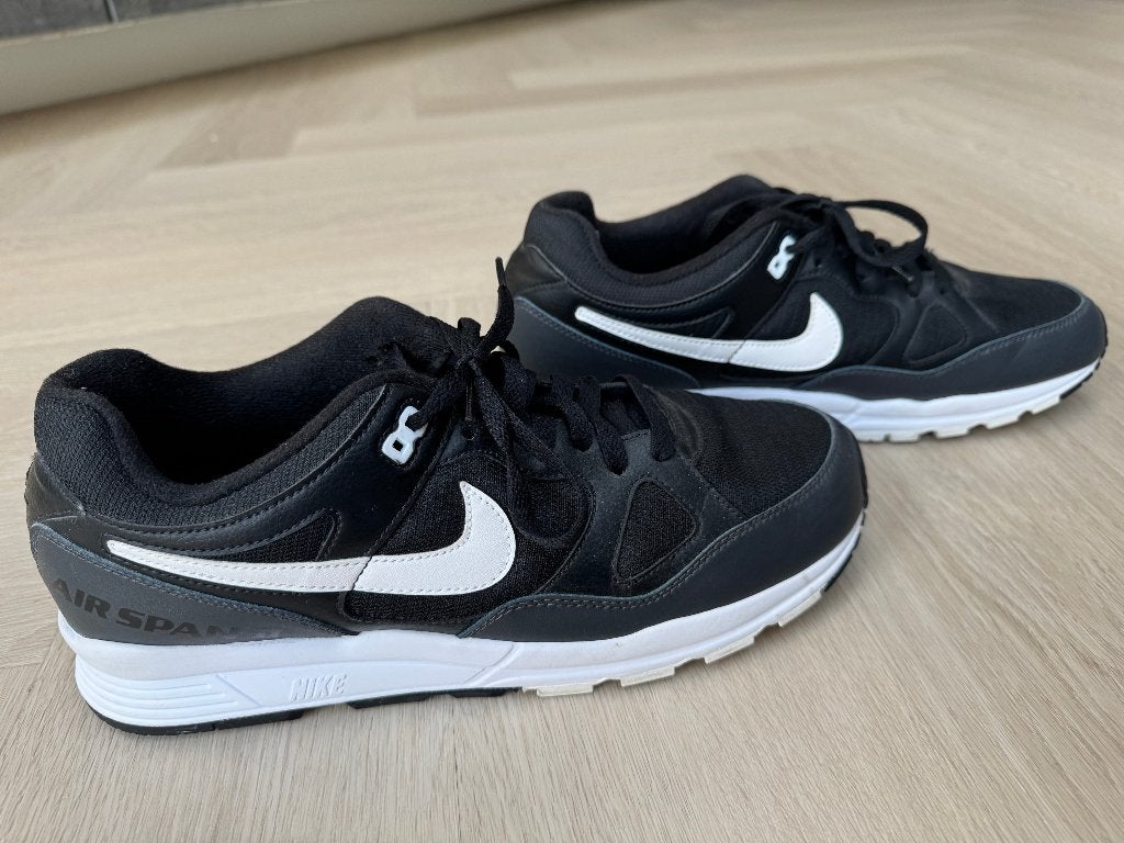 Nike Air Span II  'Black/White-Anthracite' mt45,5, Zwart, Nike, Ophalen of Verzenden, Sneakers of Gympen