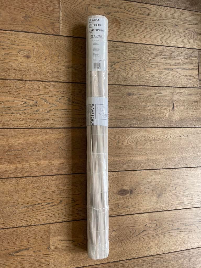 Nieuw Bamboe Rolgordijn 90 x 160 cm - Natuurlijk, Ophalen, Beige, Nieuw, 50 tot 100 cm