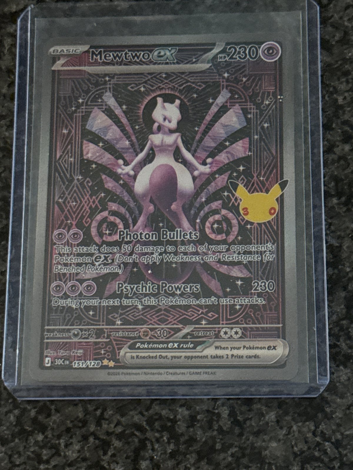 Mewtwo EX Celebrations Full Art Pokémon Kaart, Hobby en Vrije tijd, Ophalen, Zo goed als nieuw, Losse kaart
