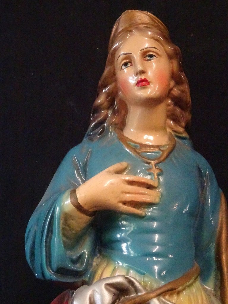 100166=Barbara met het torentje.268, Antiek en Kunst, Antiek | Religie, Ophalen of Verzenden