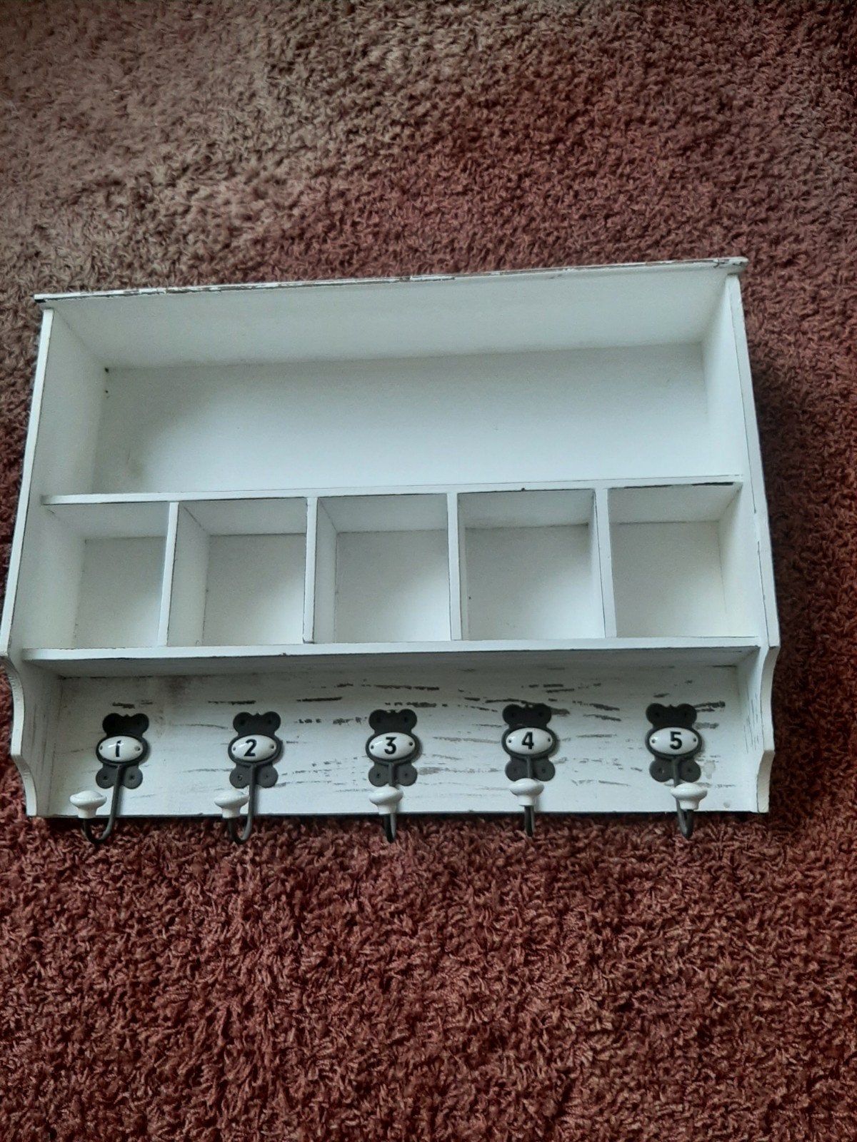 Wandrek met genummerde haken - 60x30x10 cm, Ophalen