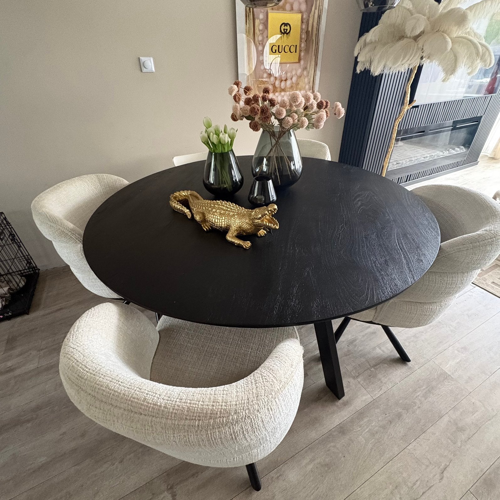 Mooie eettafel, Ophalen, 100 tot 150 cm, 50 tot 100 cm, Zo goed als nieuw