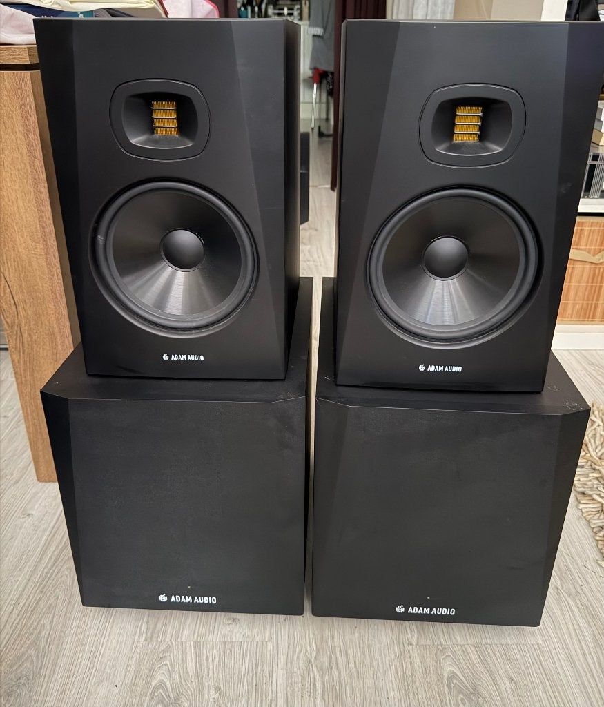 Adam 2xT10's en 2xT8V, Audio, Tv en Foto, Luidsprekers, Zo goed als nieuw, 120 watt of meer, Front, Rear of Stereo speakers, Ophalen