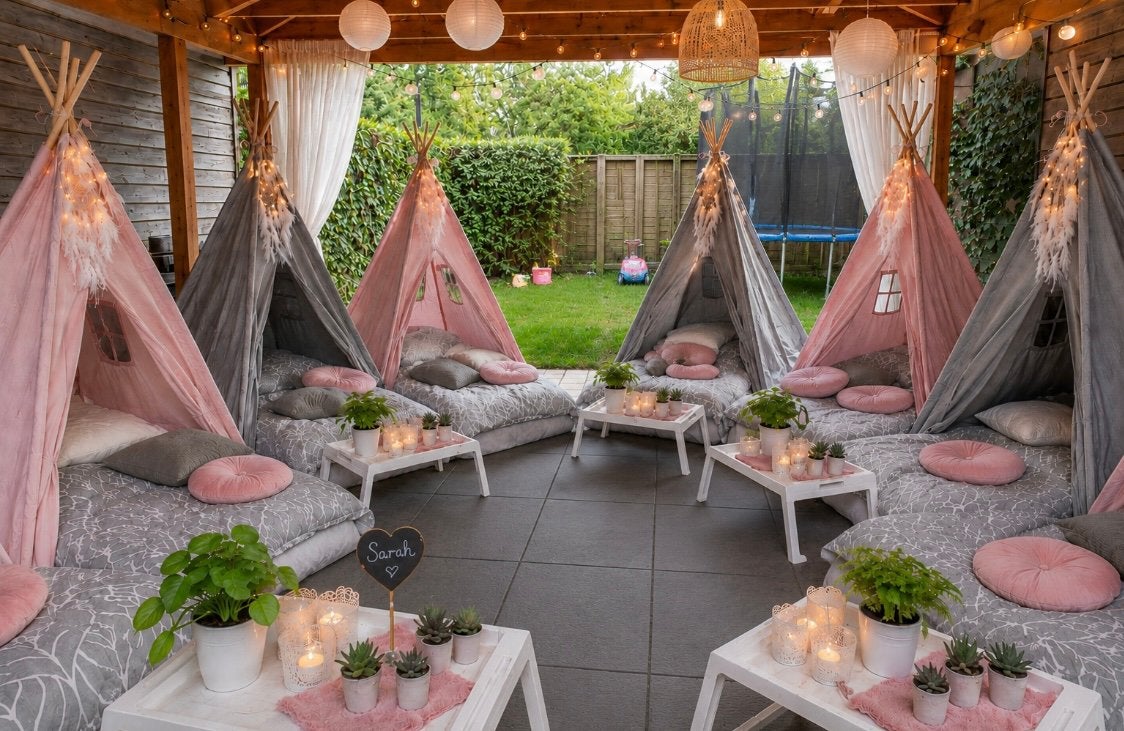 Tipi slaapfeestje thuis | Boho | Compleet verzorgd, Ophalen, Nieuw, Verjaardag