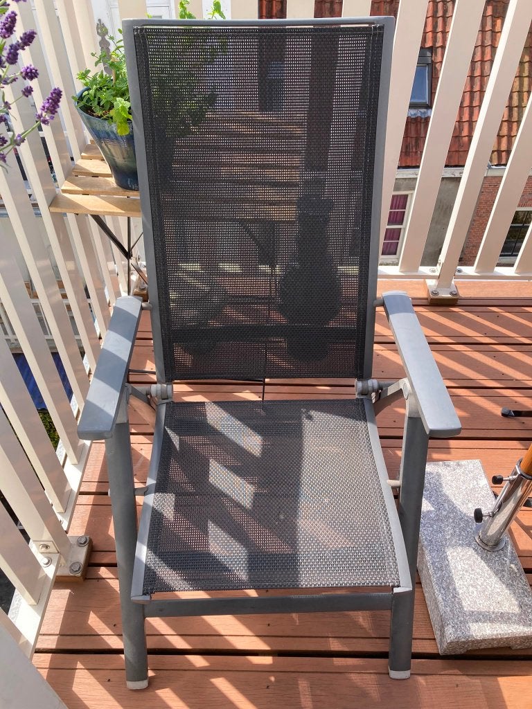 Tuinstoel 2x, Tuin en Terras, Ophalen, Zo goed als nieuw, Kunststof, Verstelbaar