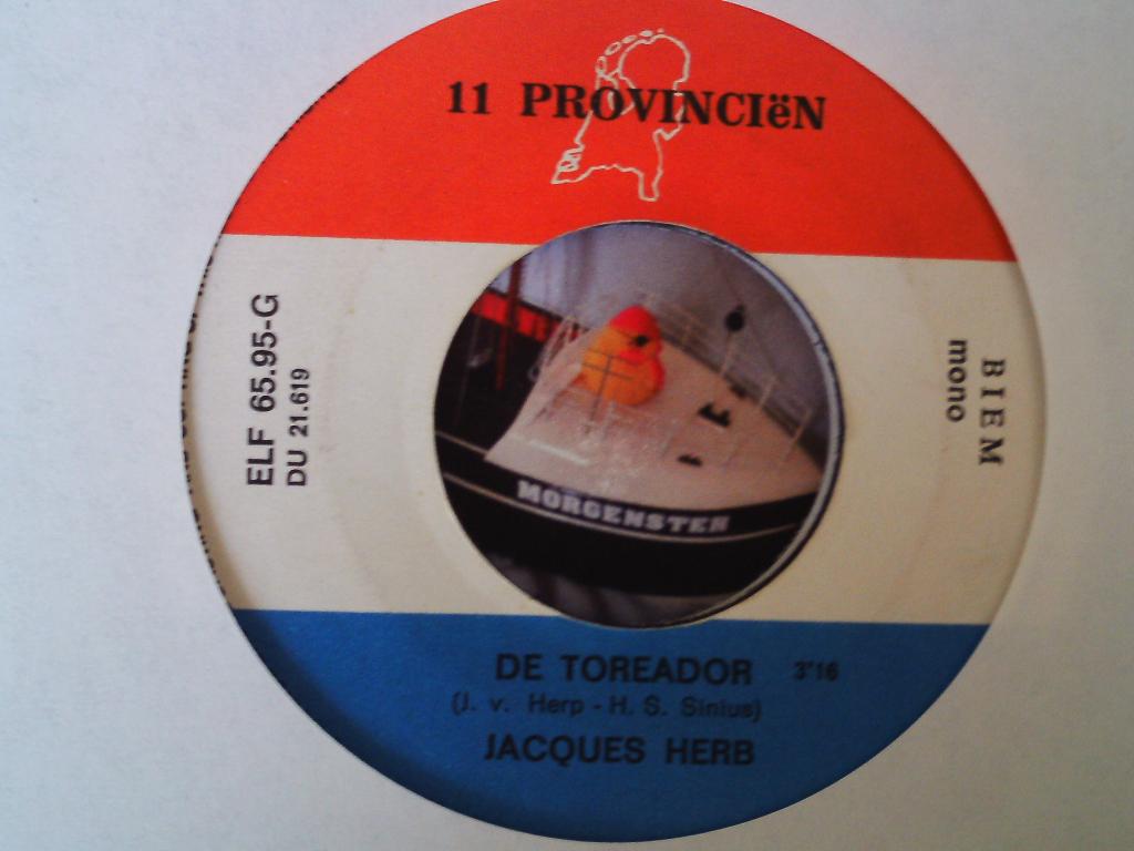 jacques herb - de toreador /// daar op mallorca  23mei, Cd's en Dvd's, Vinyl Singles, 7 inch, Single, Ophalen of Verzenden, Zo goed als nieuw