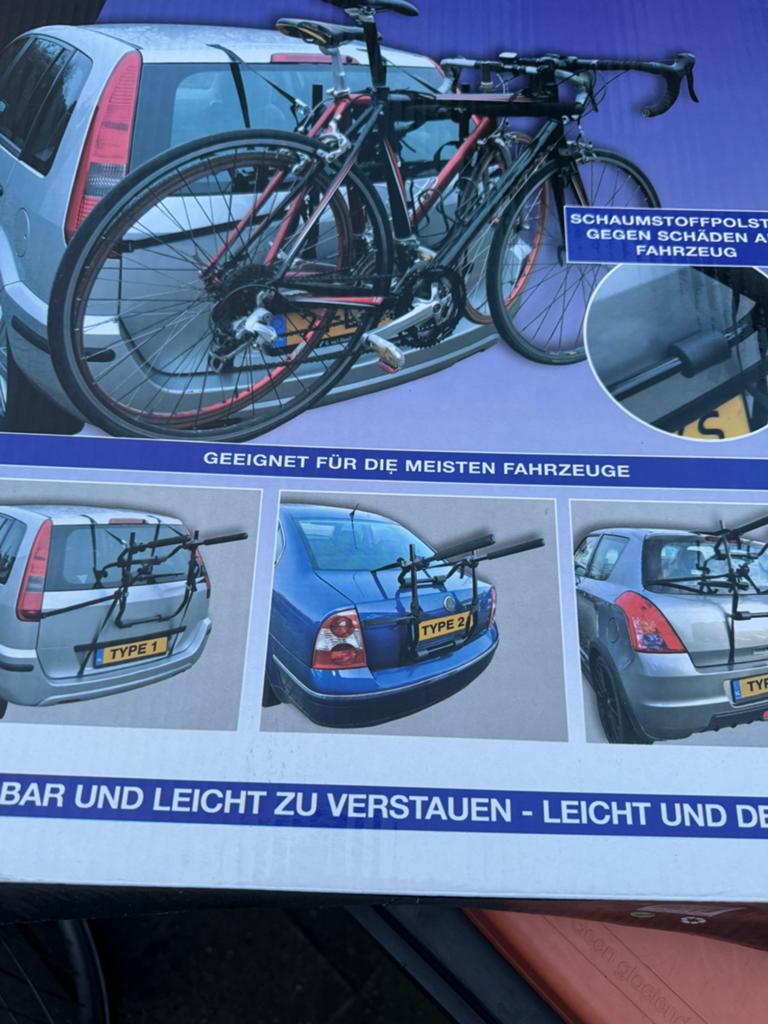 Fietsendrager, Ophalen, 2 fietsen, Nieuw, Achterklepdrager