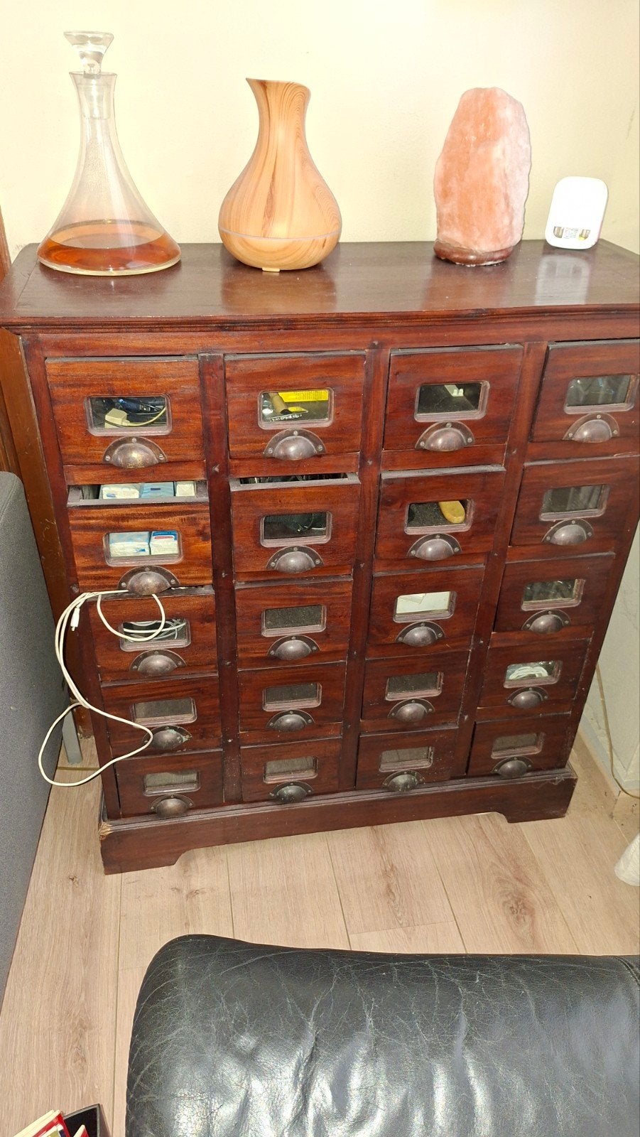 Antieke Apothekerskast - 100x90x35 cm, Huis en Inrichting, Kasten | Dressoirs, Gebruikt, 50 tot 100 cm, 25 tot 50 cm, Met lade(s)