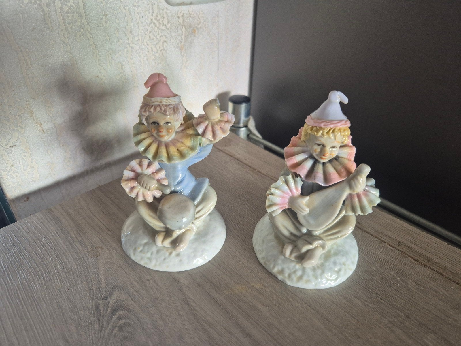 2 porseleinen clowns, Ophalen of Verzenden, Zo goed als nieuw, Fantasy