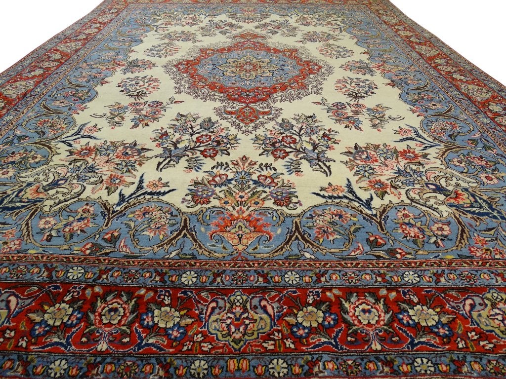 Perzisch tapijt - Ghoum - 305 x 230 cm - Handgeknoopt, Gebruikt, -, -, Crème