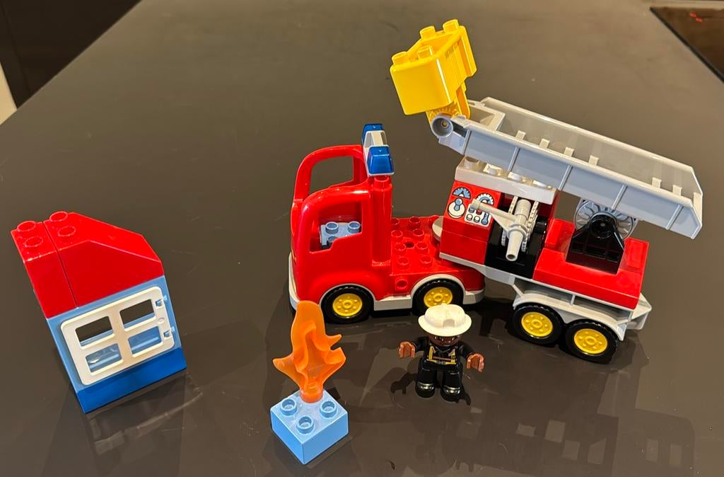 Duplo brandweer ladderwagen - set 10592, Ophalen of Verzenden, Gebruikt, Complete set, Duplo