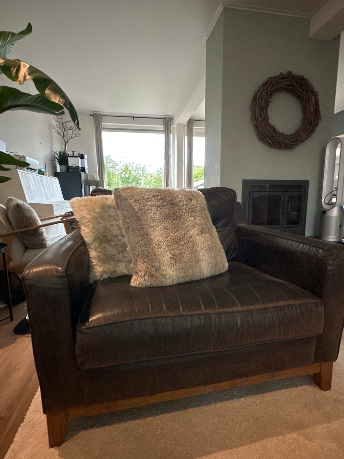 Riviera Maison Loveseat Pellini Leer, Ophalen, Gebruikt, 150 tot 200 cm, Tweepersoons
