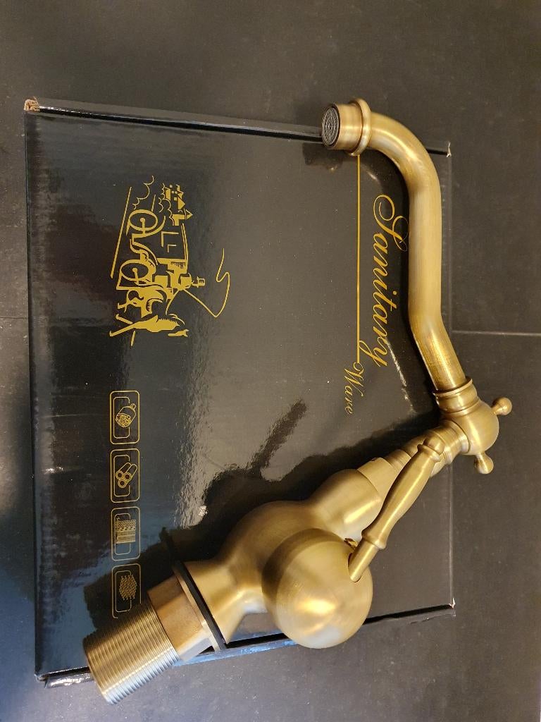 Keukenkraan Wastafelkraan Brons Koper Klassiek Landelijk, Doe-het-zelf en Verbouw, Sanitair, Ophalen of Verzenden, Nieuw, Koper