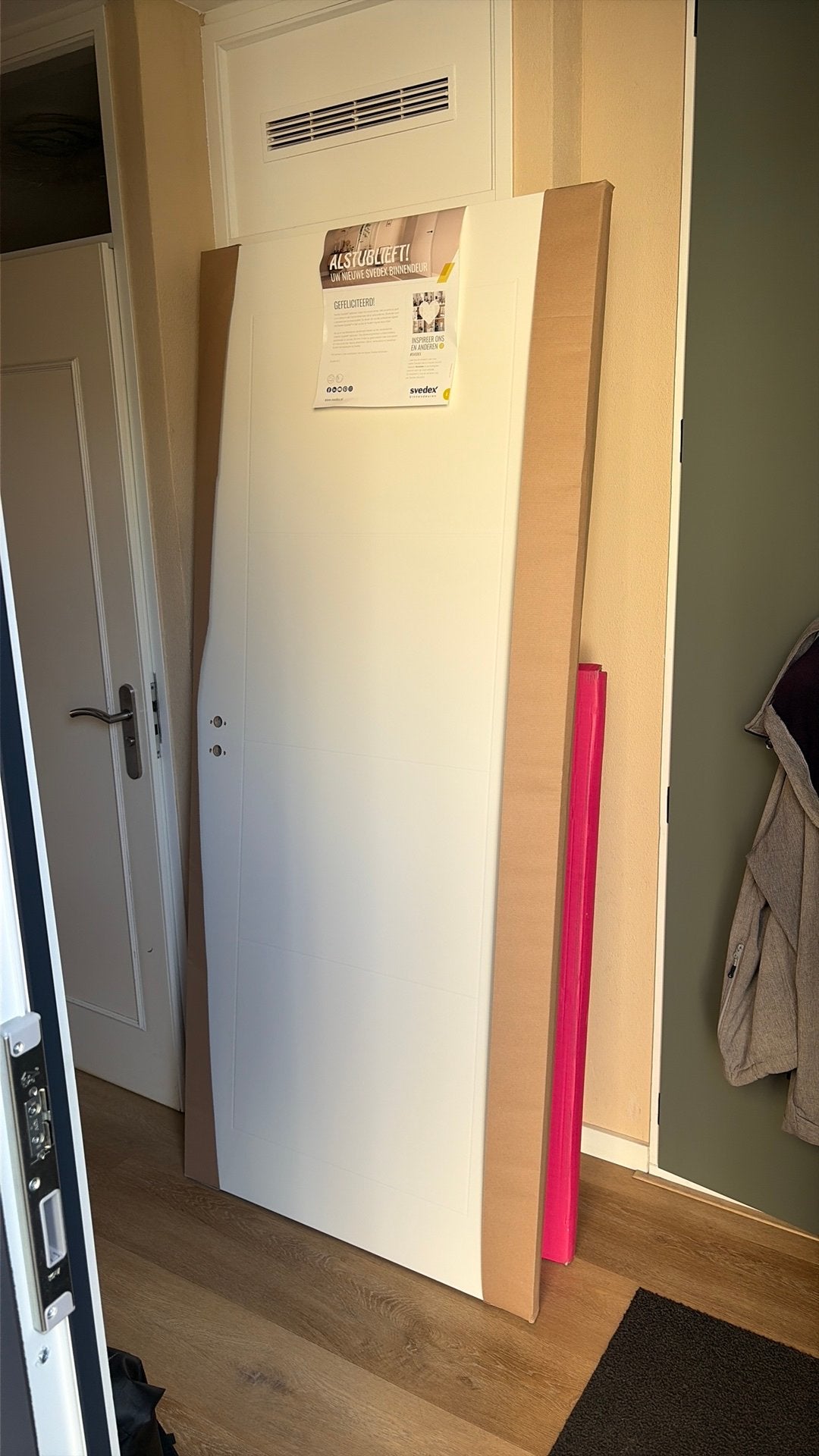 Svedex opdekdeur model:CN55, Ophalen, 80 tot 100 cm, Binnendeur, Zo goed als nieuw