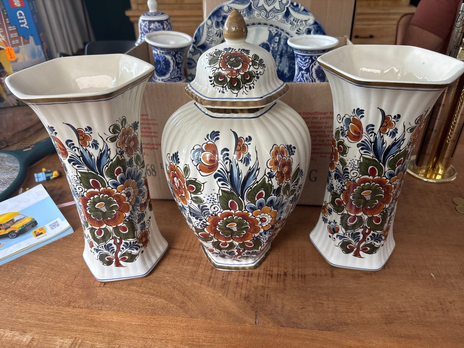 Delfts polychroom Holland Handwerk vazen en pot, Antiek en Kunst, Ophalen