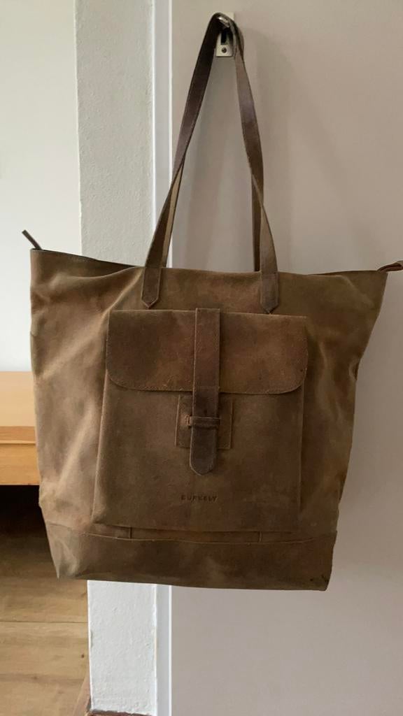 Burkely lederen schoudertas leer leder tas, Sieraden, Tassen en Uiterlijk, Tassen | Schoudertassen, Ophalen of Verzenden, Zo goed als nieuw