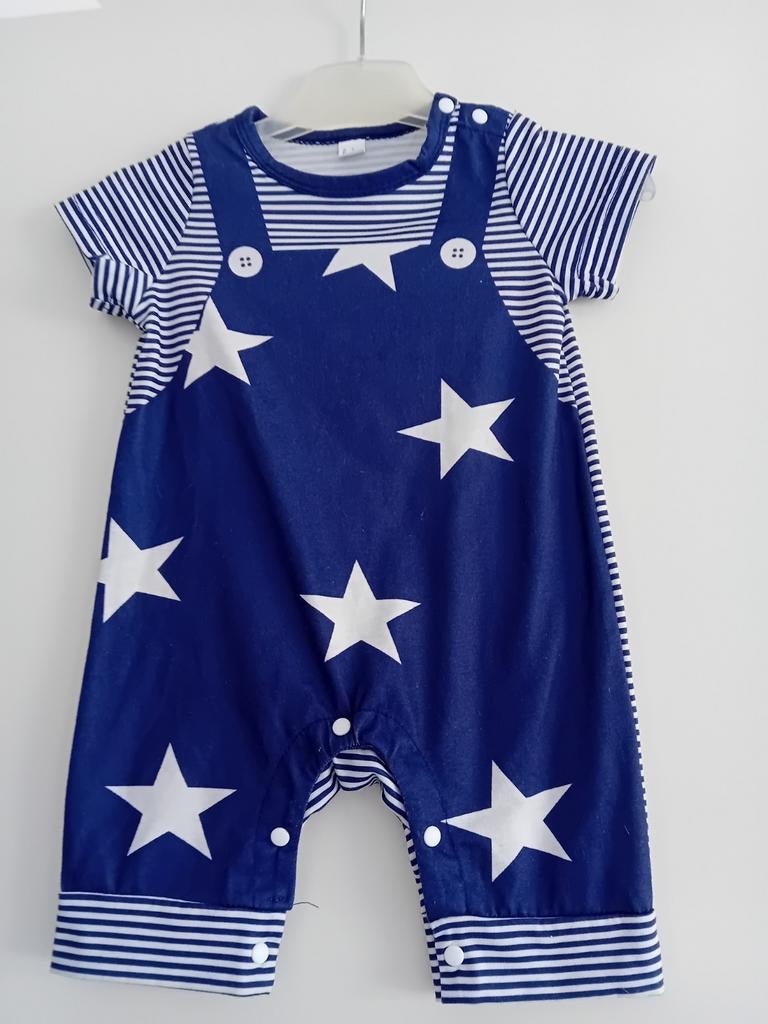 Boxpakje maat 68-74 met tuinbroek-print, Kinderen en Baby's, Babykleding | Maat 68, Ophalen of Verzenden, Zo goed als nieuw, Jongetje