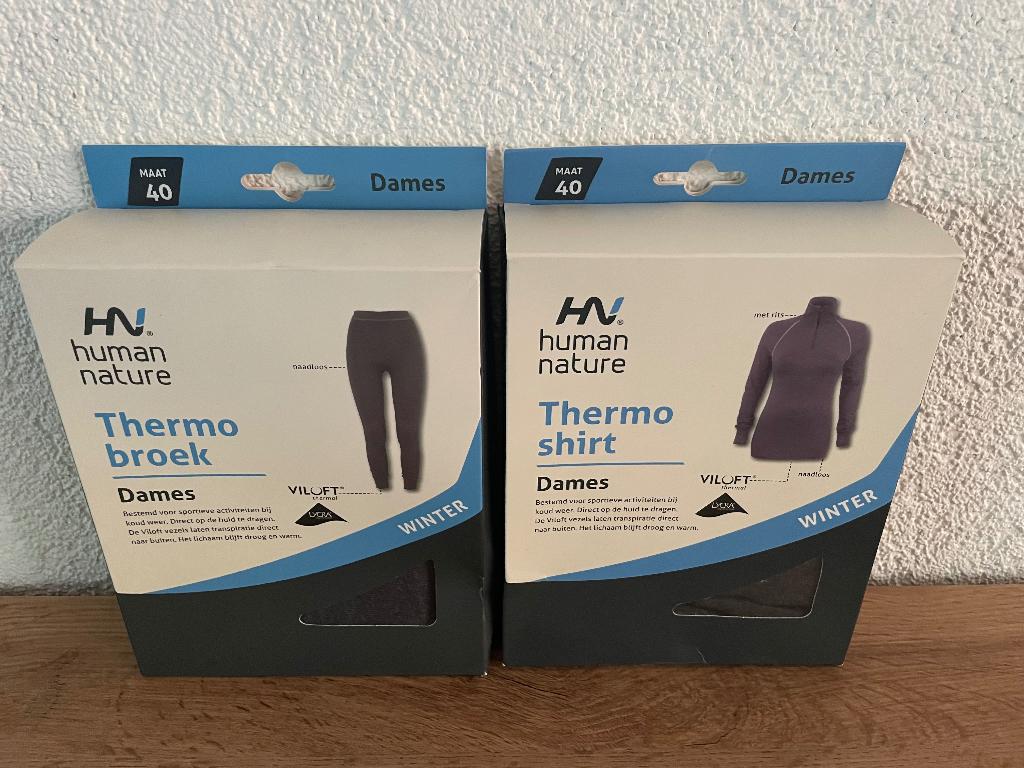 NIEUW Dames Thermokleding Shirt en Broek maat M, Overige typen, Nieuw, Human Nature, Ophalen
