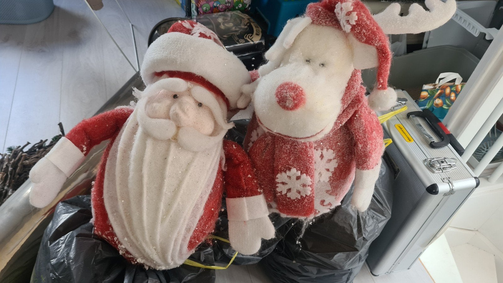 kerstman en rendier, Diversen, Kerst, Ophalen, Gebruikt