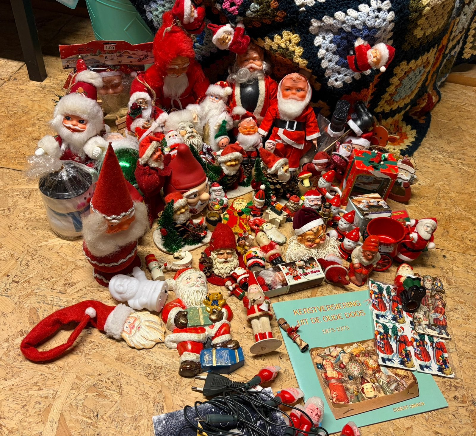 Kerstmannetjes Vintage Kerst verzamelen kerstversiering, Ophalen of Verzenden, Gebruikt