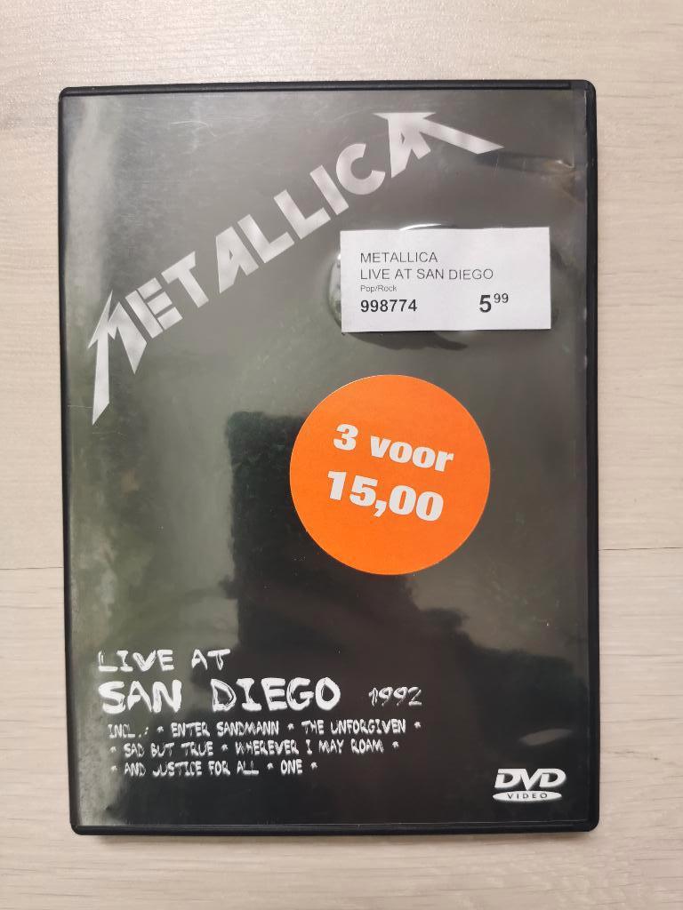 Metallica - Live at San Diego 1992, Alle leeftijden, Ophalen of Verzenden, Zo goed als nieuw, Muziek en Concerten
