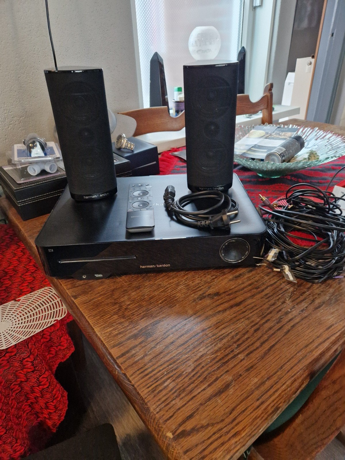 Harman Kardon 2.1 set met speakers, subwoofer en bedrading, Ophalen of Verzenden, Gebruikt, 2.1-systeem, Overige merken