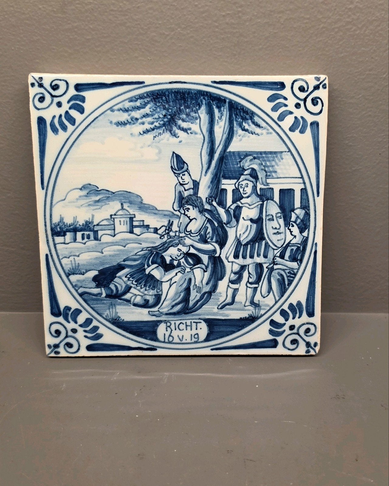 Delfts Blauwe Tegel - Bijbelse Voorstelling, Ophalen of Verzenden