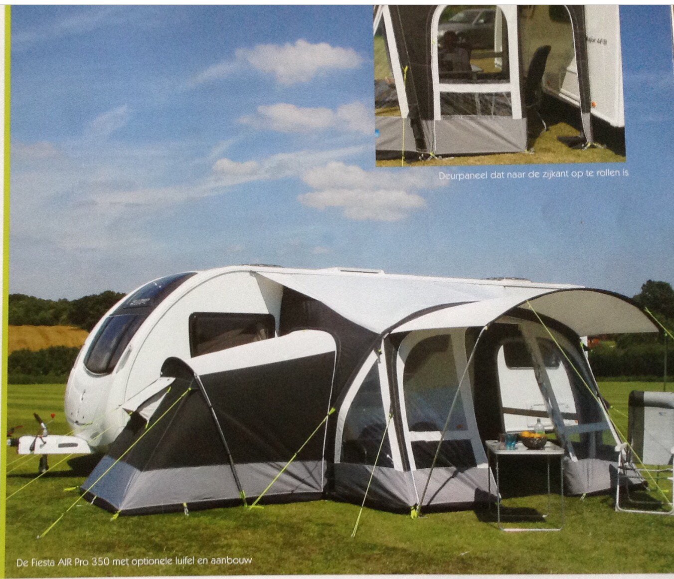 Fiesta Air Pro 350 opblaastent, Ophalen, Gebruikt