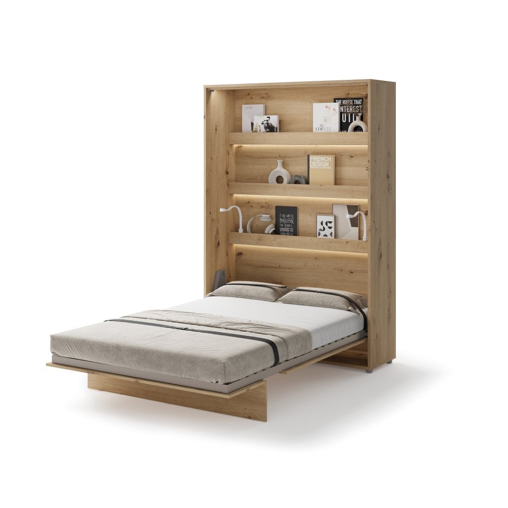 Concept opklapbed verticaal - 140x200 - Eikenkleur, Huis en Inrichting, Slaapkamer | Bedden, Niet ingevuld, Niet ingevuld, Niet ingevuld