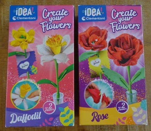 NIEUW Create Your Flowers Clementoni papieren bloemen maken, Nieuw, Meerkleurig, Papier of Karton, Overige merken