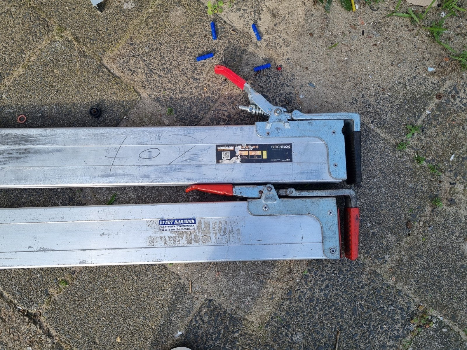 Spanplanken voor goederen spannen en veiligstellen in tautli, Ophalen, Gebruikt