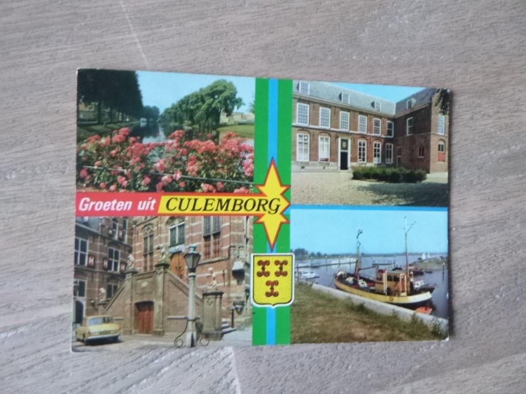 Culemborg, groeten uit  auto/boten 1977, Verzenden, 1960 tot 1980, Gelopen